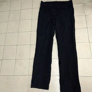 Large black straight leg dress yoga pants